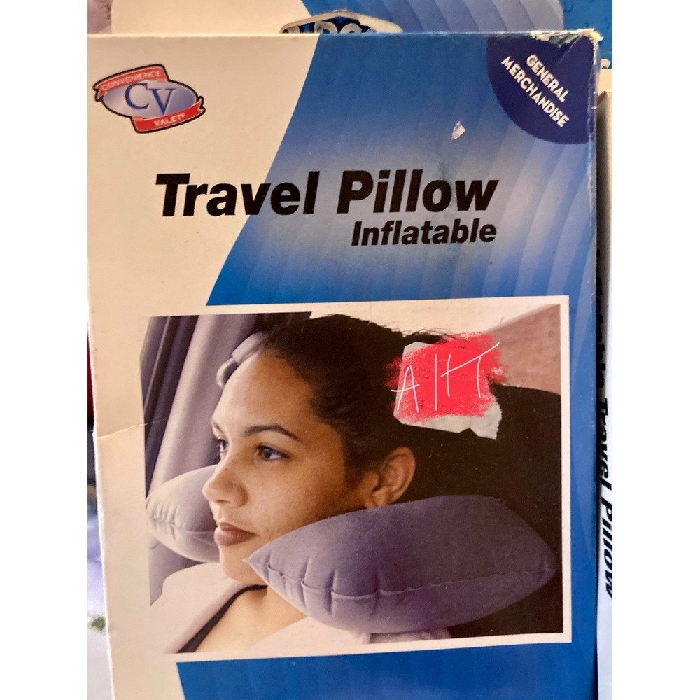**NEW IN BOX** Inflatable U Shaped Neck Travel Pillow Easy by Convenience Valet